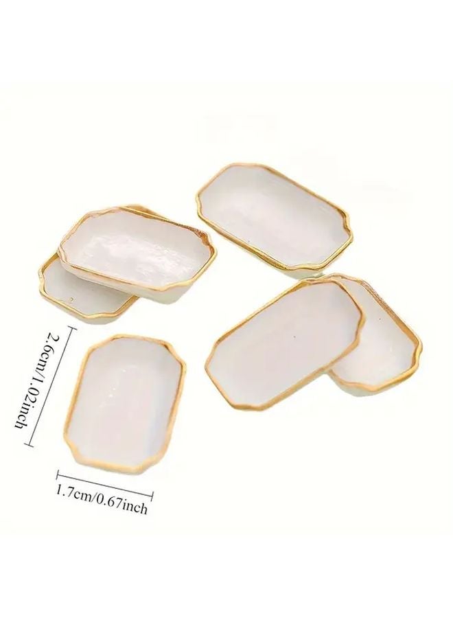 2pcs Miniature Resin Food Plates Realistic Dollhouse Kitchenware Decor Tiny Tableware Craft Supplies - Image 2